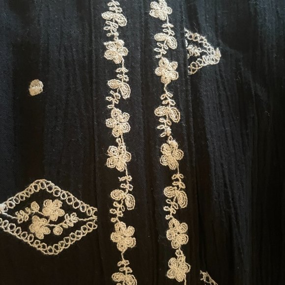 🌻Bohemian Maxi Dress Sold by Free People. Black and White. Size Small - Picture 2 of 2